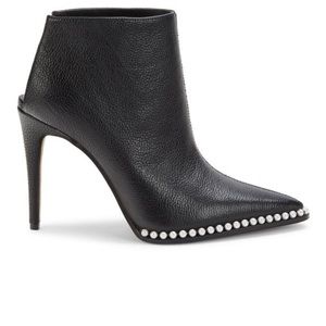 KARL LAGERFELD PARIS Cyron Leather Stiletto Booties